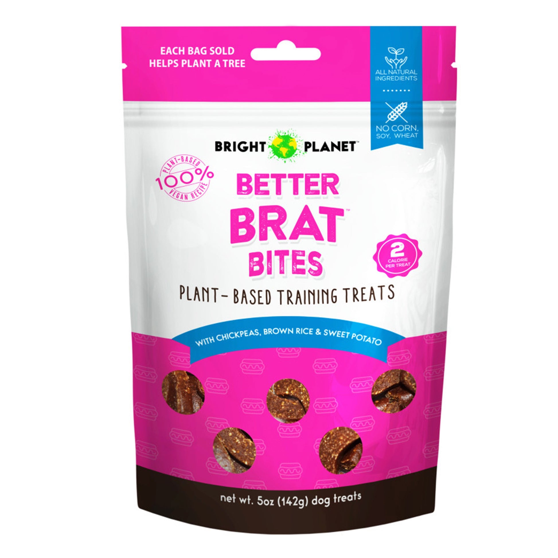 Bright Planet Better Brat Bites Plant-Based Training Dog Treats 5-oz, Kwik Pets