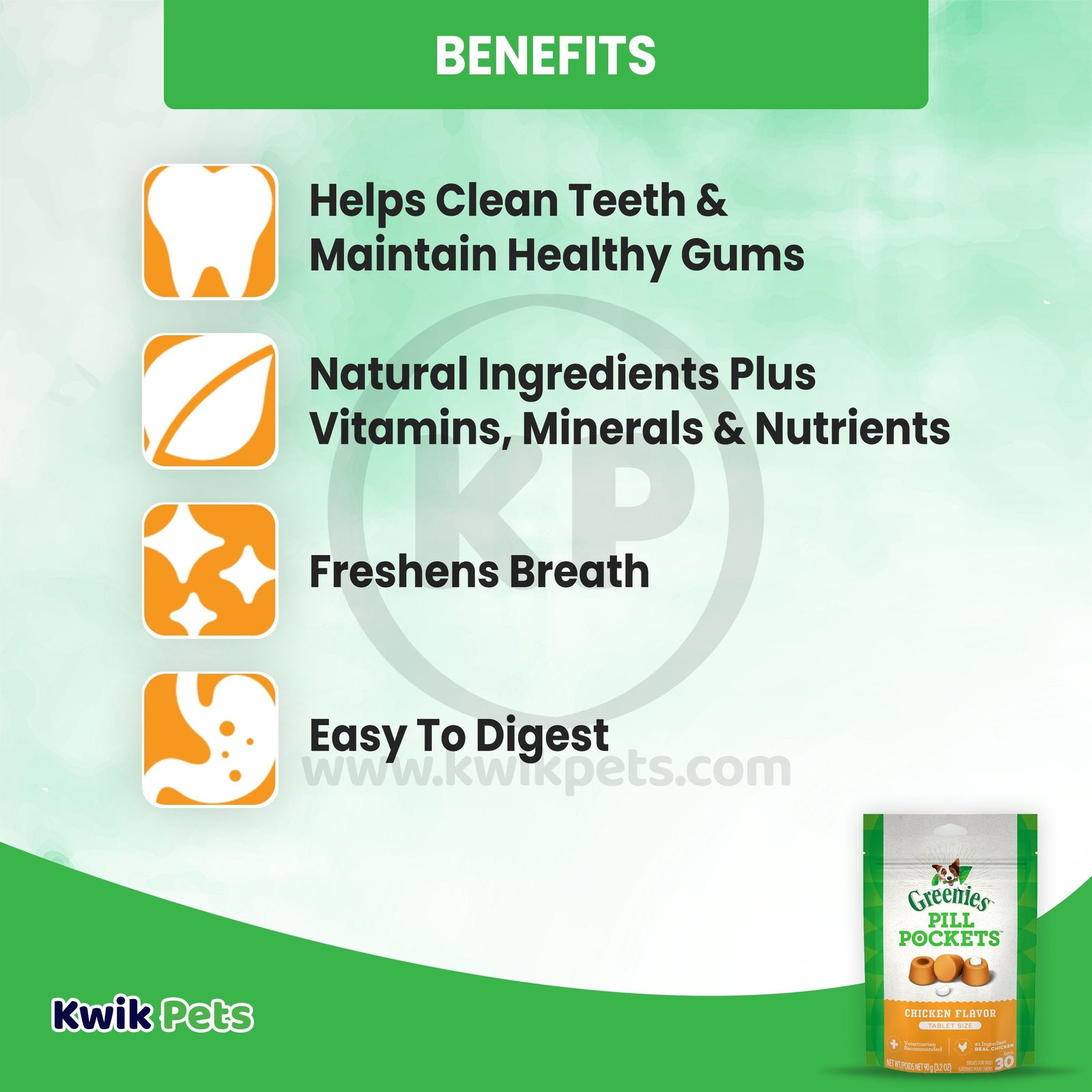 Benefits of Greenies Tablet Pill Pockets Dog Treats Chicken 3.2-oz 30 Count