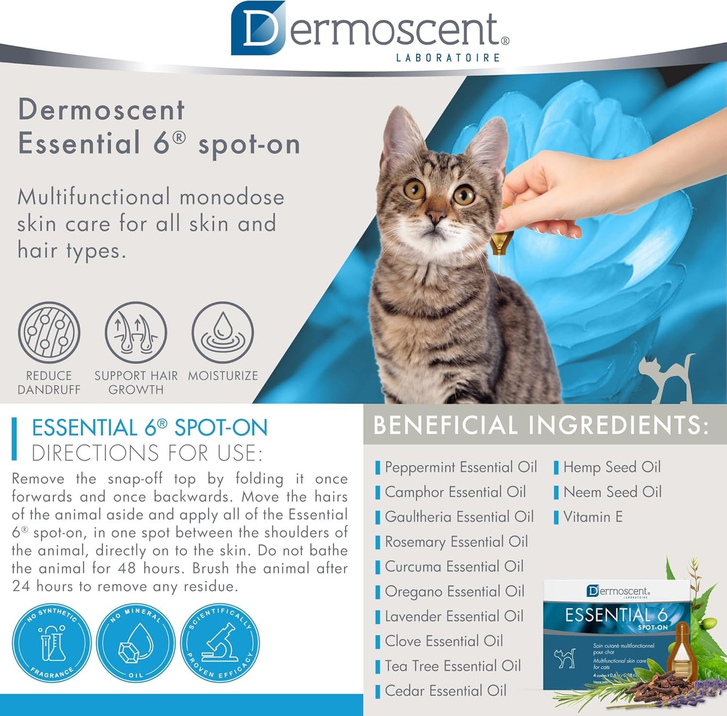 Dermoscent Essential 6 Spot-On Multifunction Skin Care for Cats