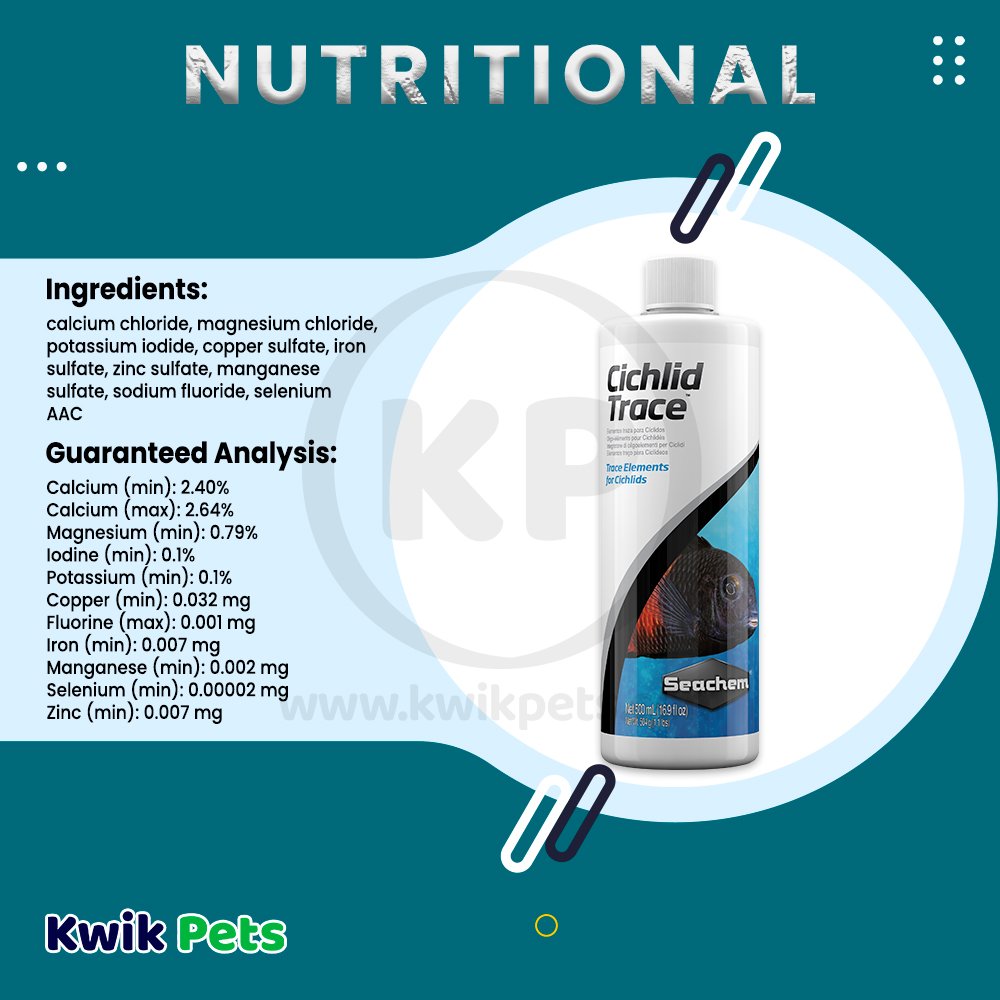Seachem Laboratories Cichlid Trace Elements Supplement 17 fl oz, Seachem