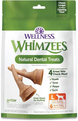 Whimzees Occupy Antler Natural Dental Dog Treats Large  6 Count 12.7-oz