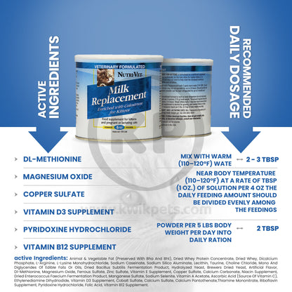 Nutri-Vet Kitten Milk Replacement Powder 6oz, Nutri-Vet