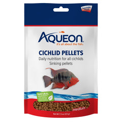 Aqueon Cichlid Pellet Fish Food Medium 7.5-oz