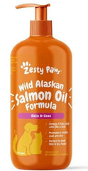 Zesty Paws Wild Alaskan Omega-3 Blend Pollock + Salmon Oil Skin & Coat Supplement for Dogs & Cats 32-oz