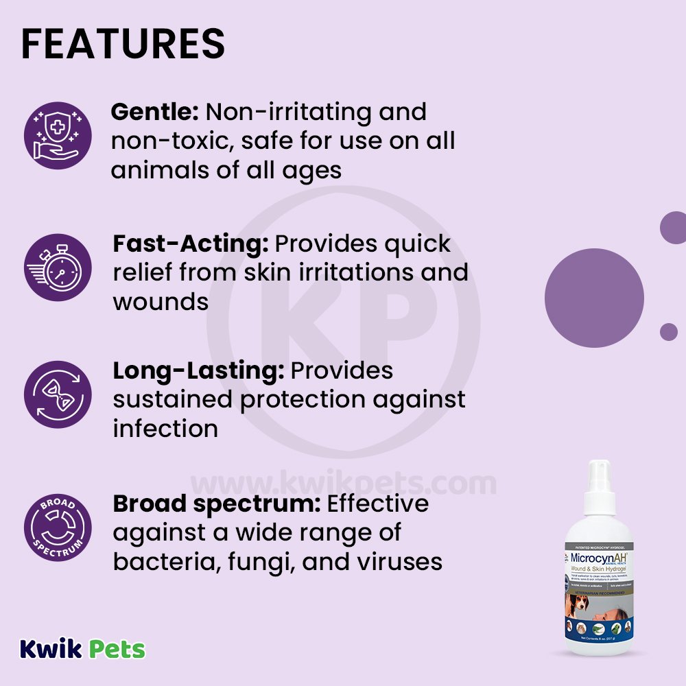 Features of MicrocynAH Wound & Skin Care Hydrogel 8-oz