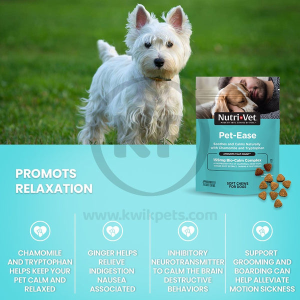 Nutri-Vet Pet-Ease soft Chews for Dogs, 6oz, Nutri-Vet