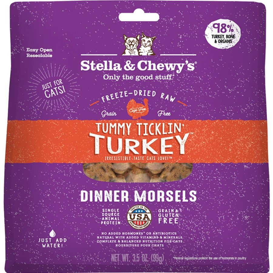 Stella & Chewy's Freeze-Dried Raw Dinner Morsels Cat Food Tummy Ticklin’ Turkey
