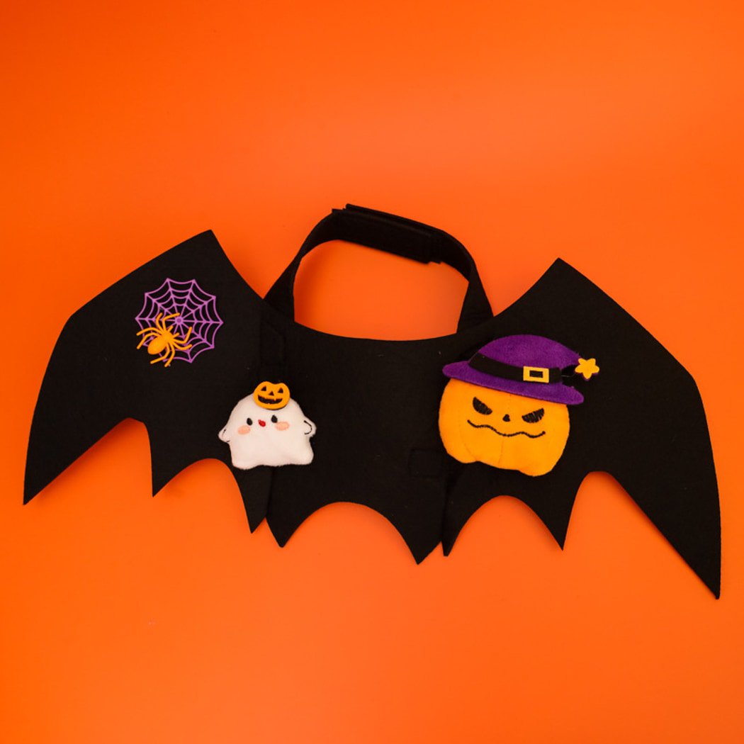 Cheerhunting Halloweek Bat Wings Cartoon Dog & Cat Collar Pumpkin Medium