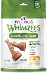 Whimzees Occupy Antler Natural Dental Dog Treats Medium 12 Count 12.7-oz