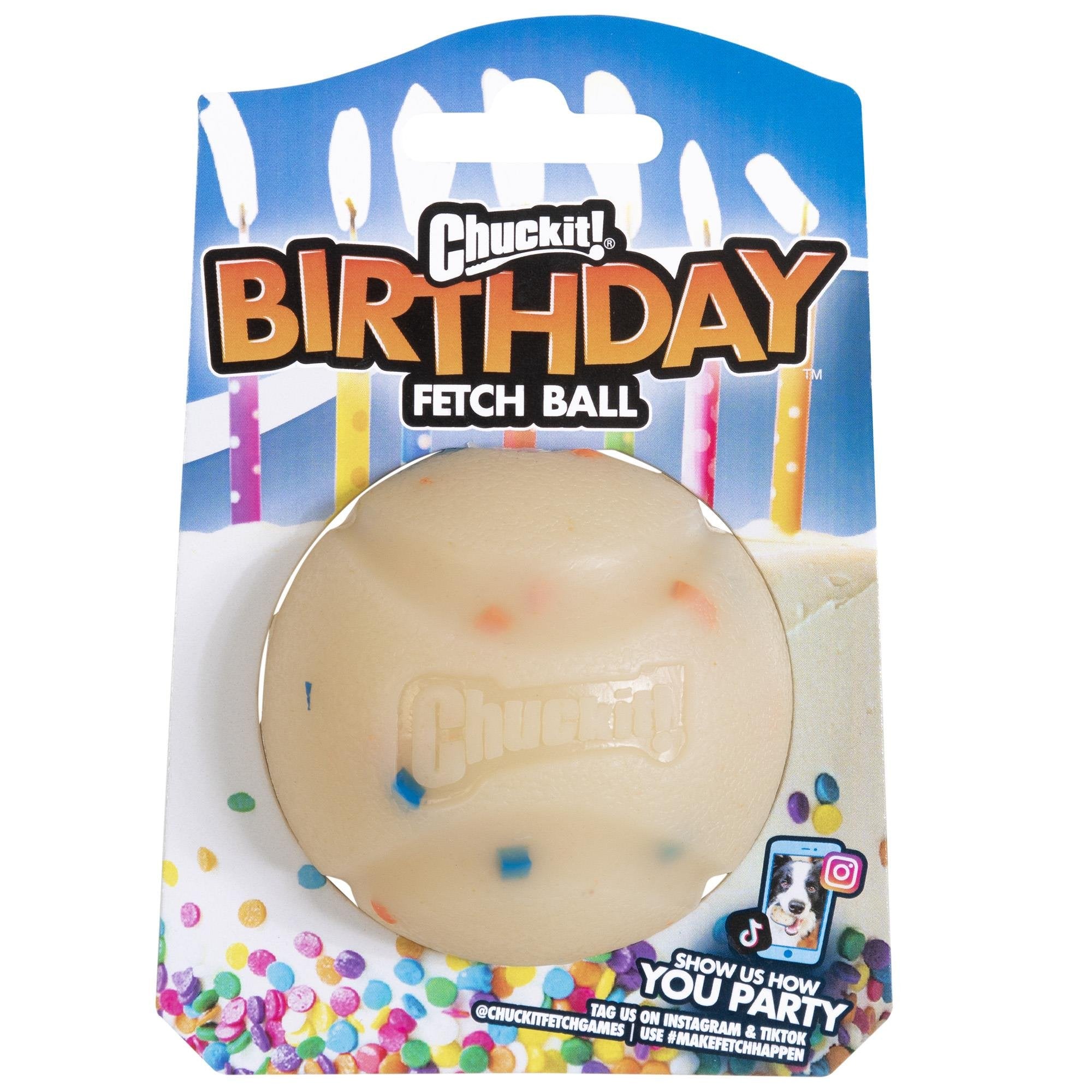 Chuckit! Birthday Fetch Ball Dog Toy Multicolor