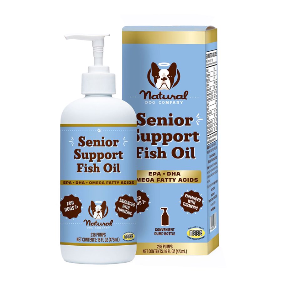 Natural Dog Company Senior Support Fish Oil Dog Supplement 16-oz