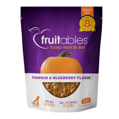 Fruitables Pumpkin & Blueberry Crunchy Baked Dog Treats 7-oz