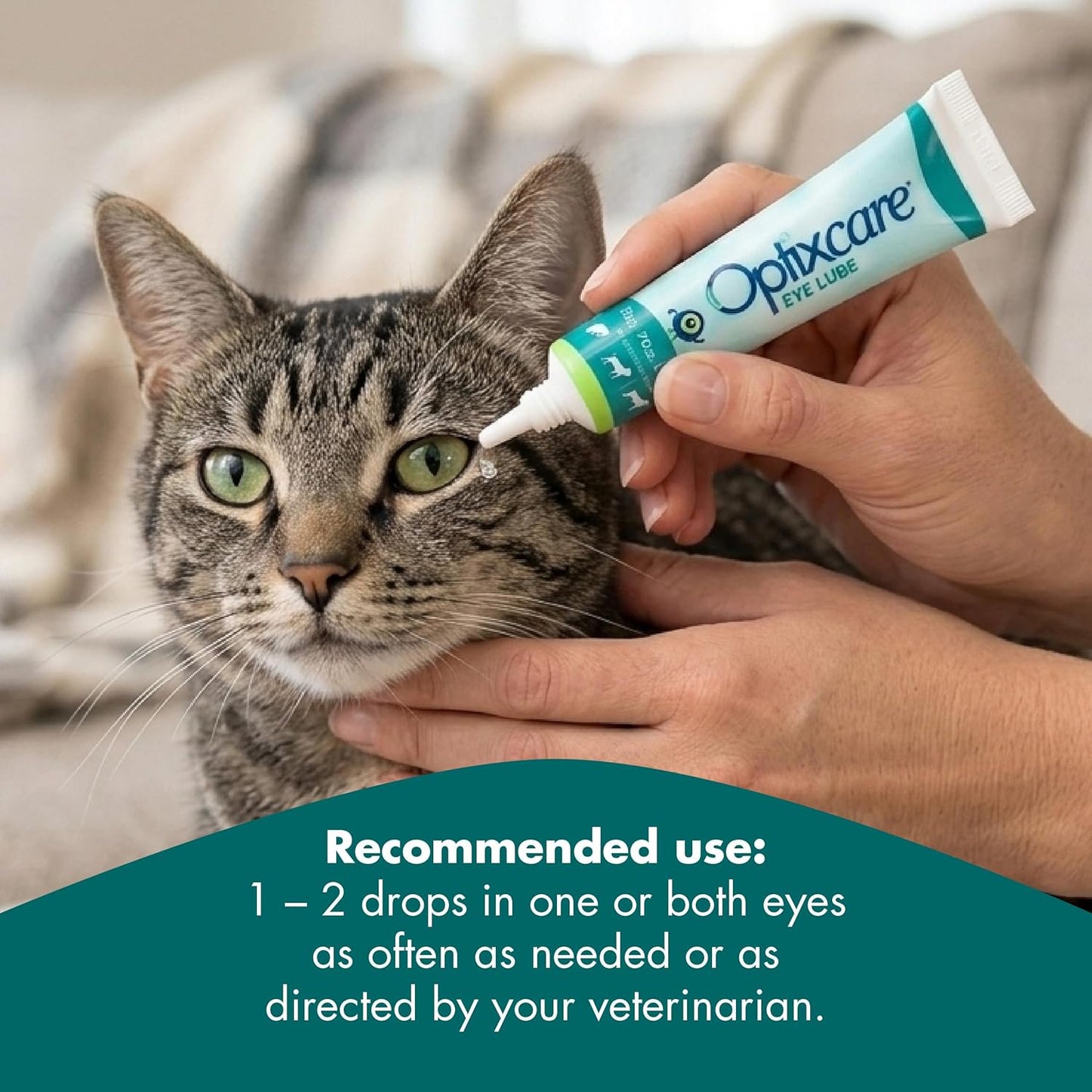 Optixcare Eye Lube Lubricant Gel for Dogs, Cats & Horses 0.70 oz