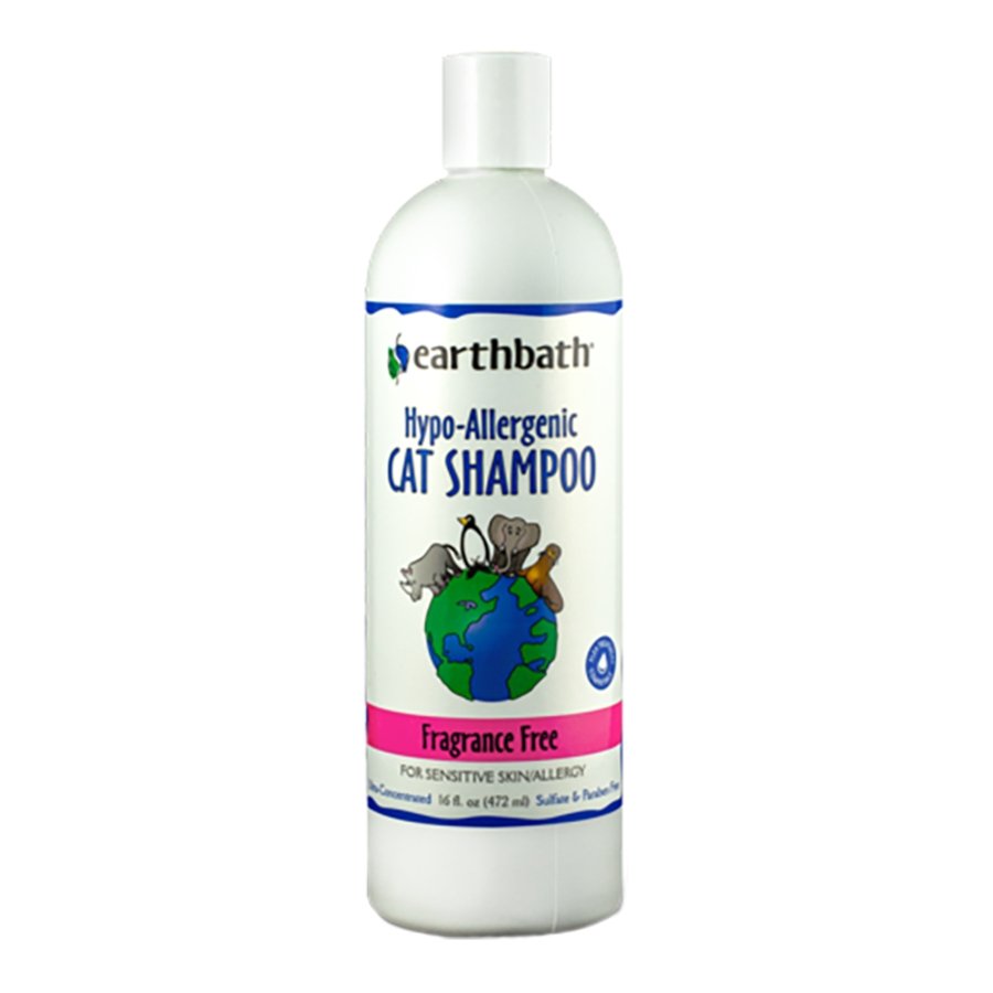 Earthbath Hypo-Allergenic Fragrance Free Cat Shampoo 16-oz, Kwik Pets