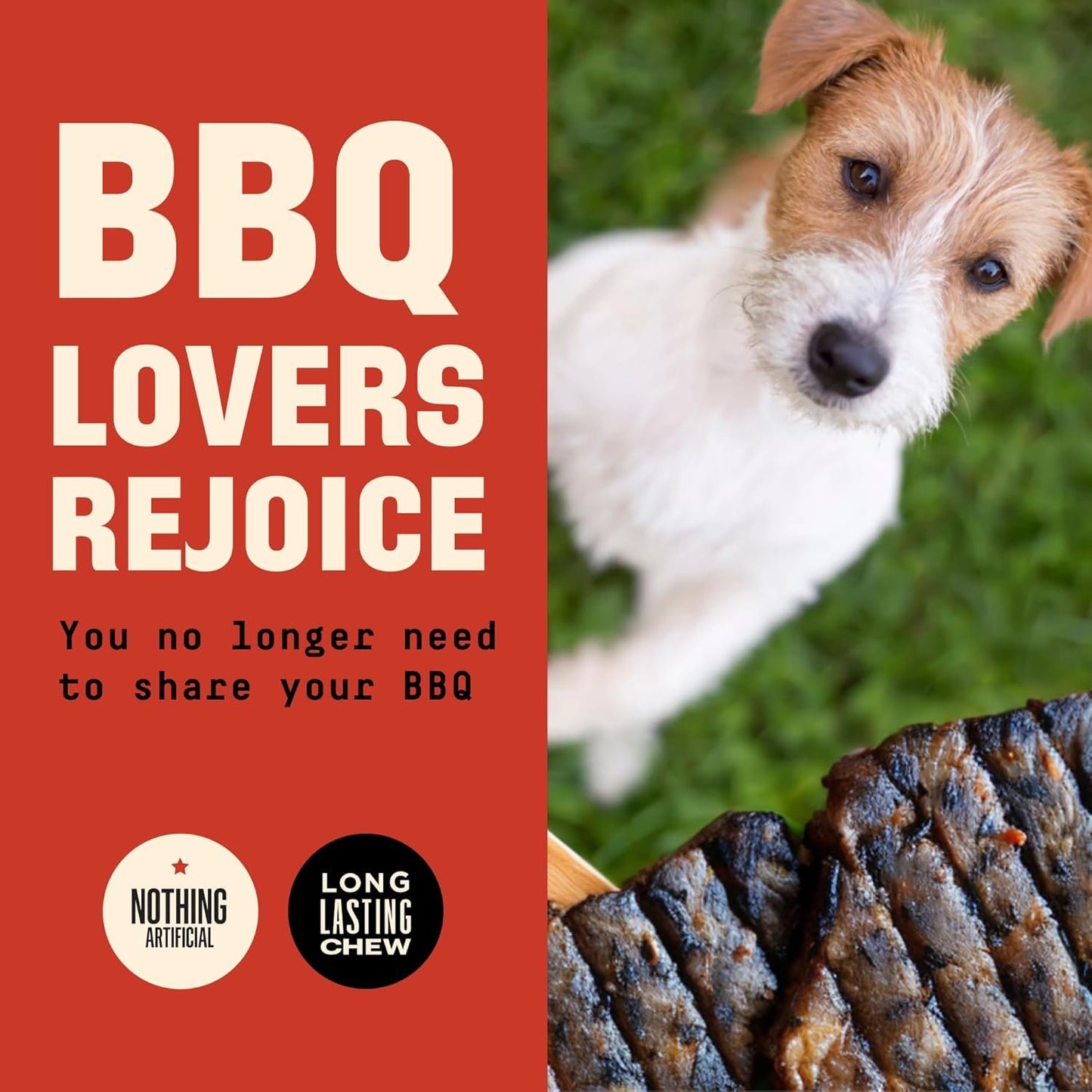 Barkworthies Naturally Smoked Rib Bones Dog Treats Medium 10 Count