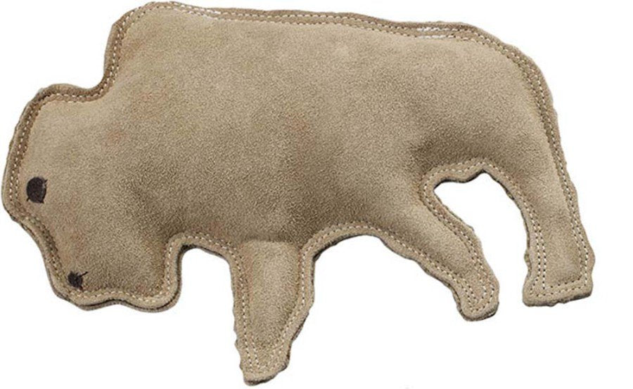 SPOT Dura-Fused Leather & Jute Dog Toy Buffalo Tan Large