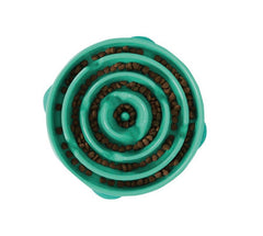 Outward Hound Fun Feeder Slow Feeder Dog Bowl Turquoise Large