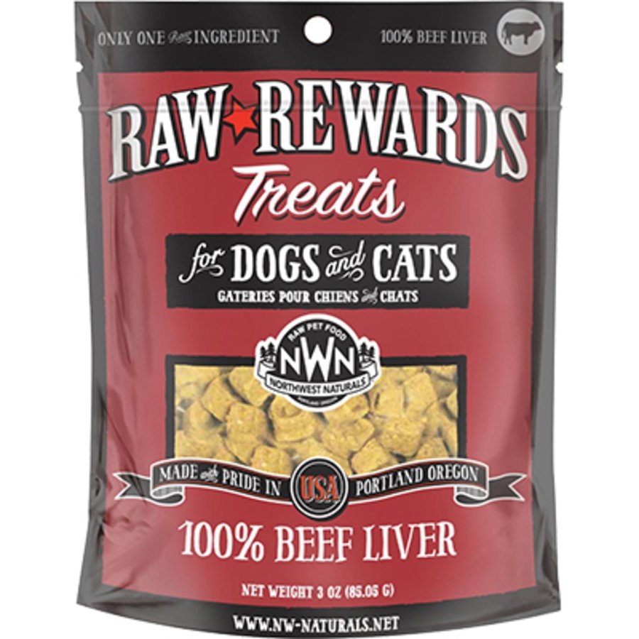 Northwest Naturals Raw Rewards Freeze Dried Dog & Cat Treats Beef Liver 3-oz