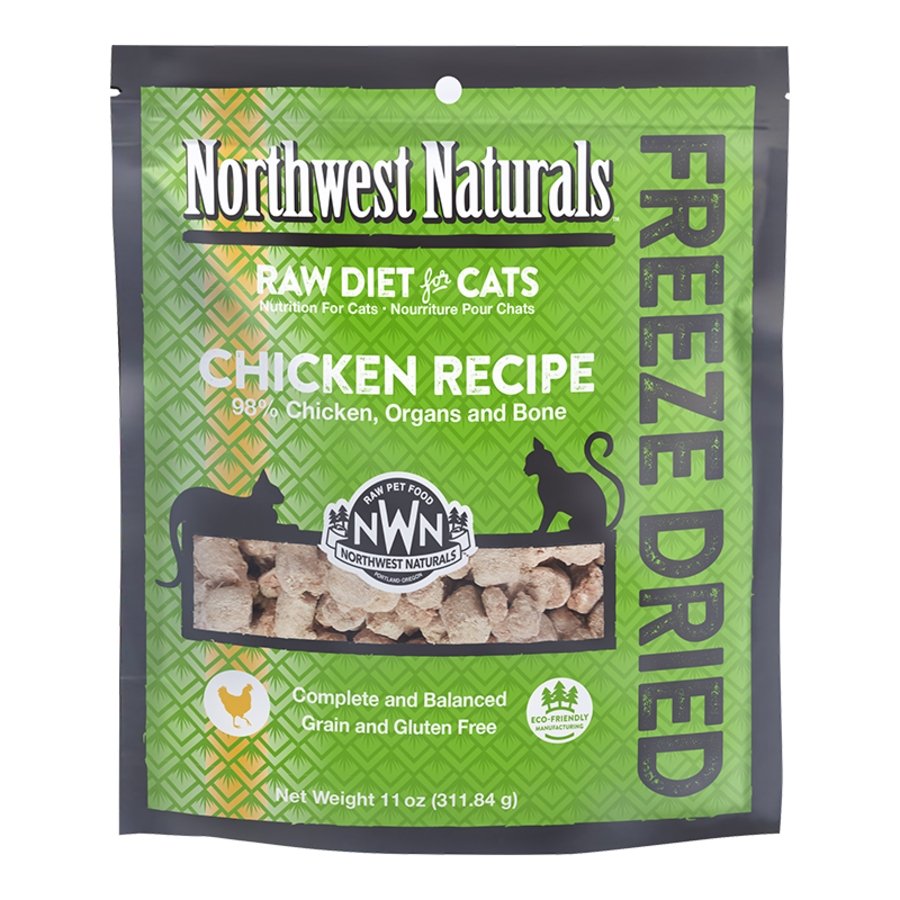 Northwest Naturals Freeze Dried Raw Diet Cat Food Chicken Recipe 11-oz