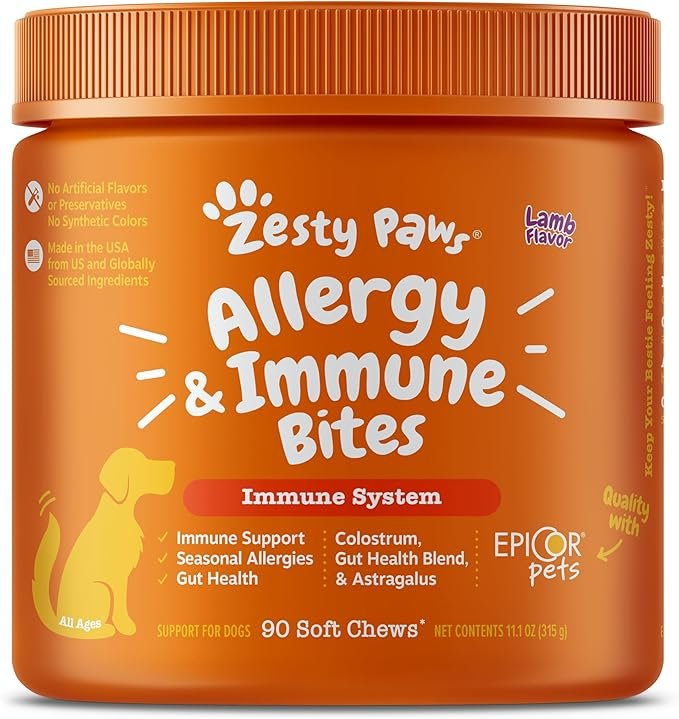 Zesty Paws Allergy & Immune Bites Soft Chews for Dogs