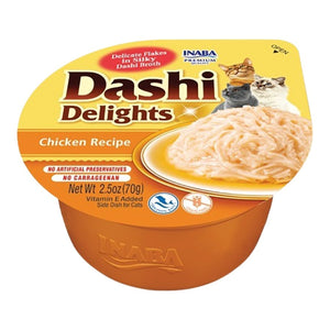 Inaba Dashi Delights Lickable Cat Treats Chicken Recipe 2.5-oz Cups 6 Count, Kwik Pets
