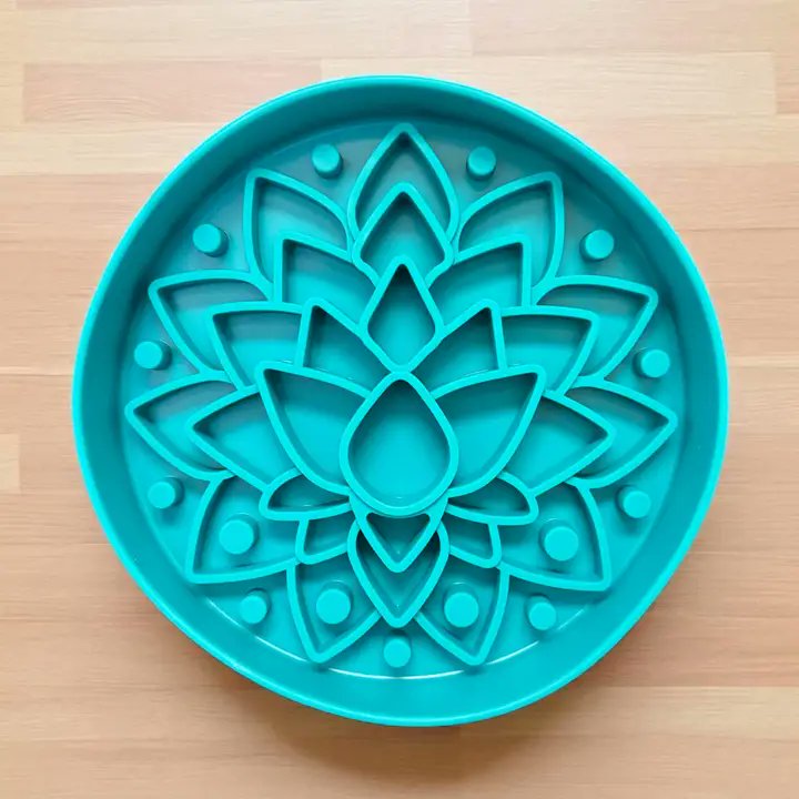 Koira Silicone Dog Slow Feeder with Suction Cup Blue Lotus, Kwik Pets