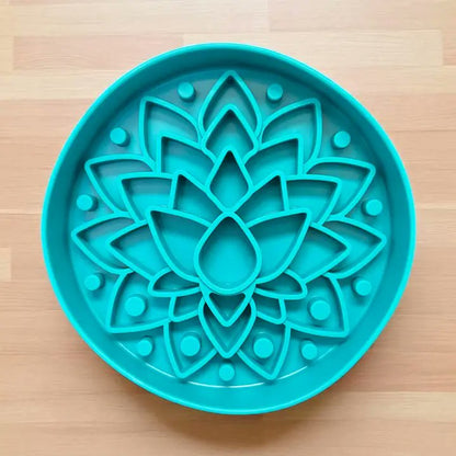 Koira Silicone Dog Slow Feeder with Suction Cup Blue Lotus, Kwik Pets