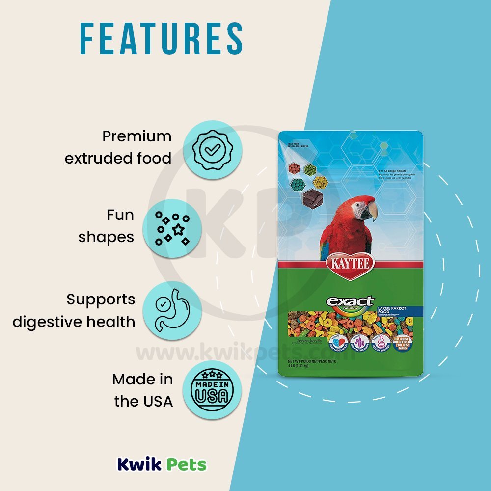 Kaytee Parrot Rainbow Food 4 lb, Kaytee