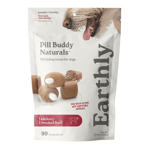 Earthly Pill Buddy Naturals Soft & Chewy Dog Treats Smoked Beef 90 Count 15.87-oz, Kwik Pets