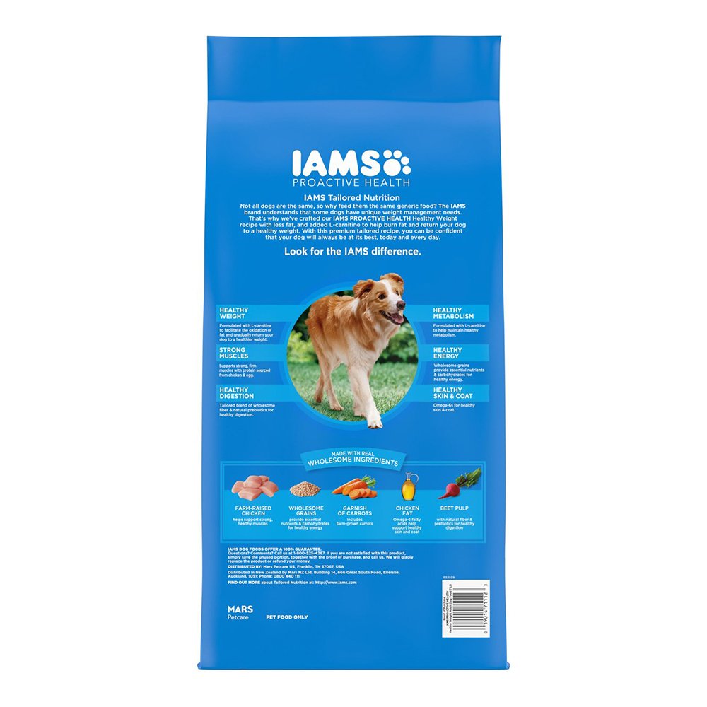 IAMS Healthy Weight Adult Dry Dog Food Chicken, 7-lb, IAMS