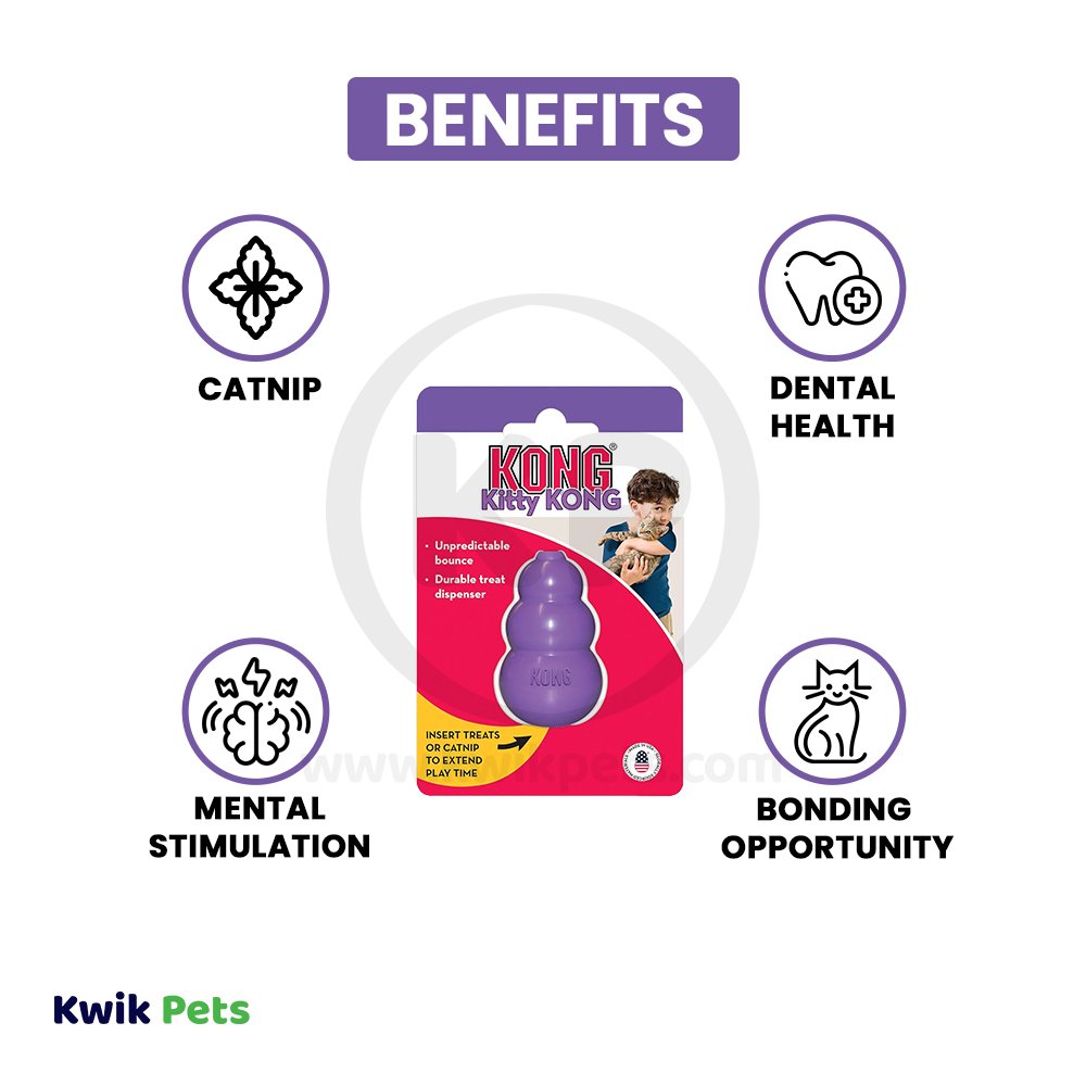Benefits - KONG Kitty Catnip Toy Purple One Size