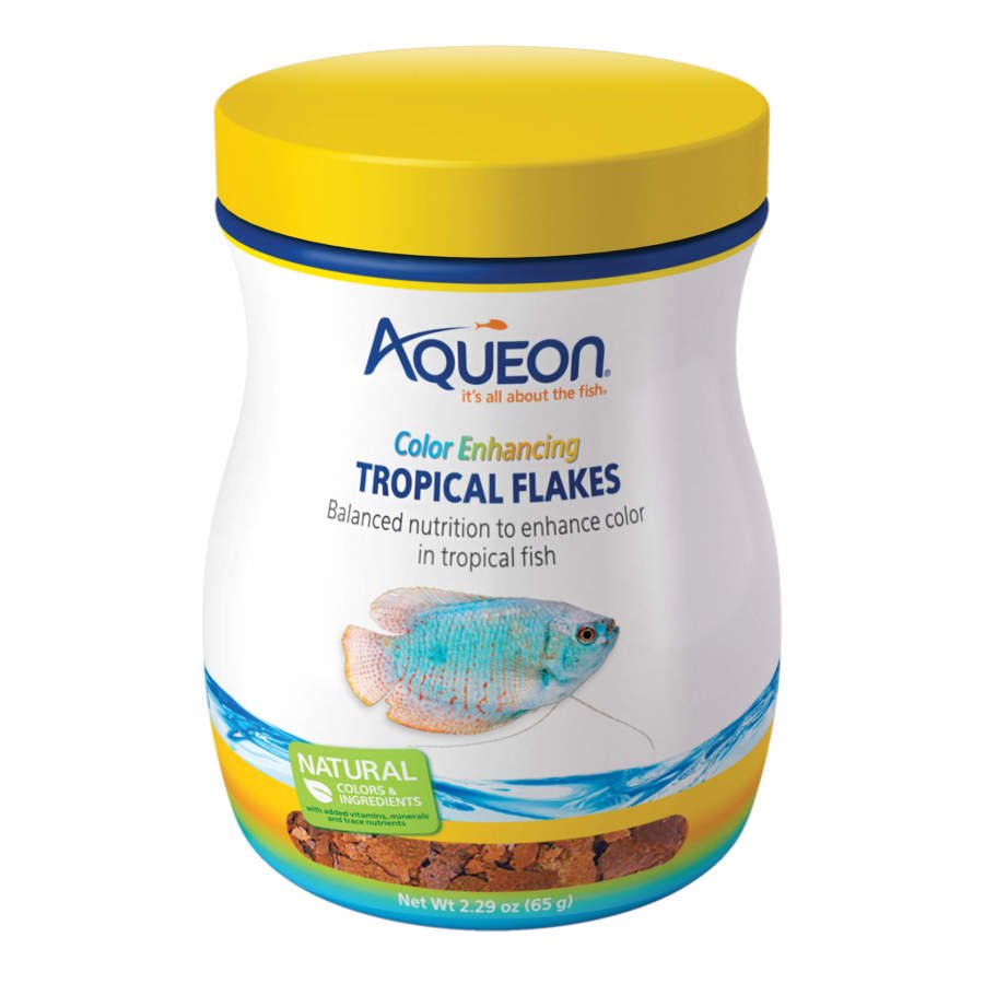 Aqueon Tropical Flakes Color Enhancing Fish Food 2.29-oz