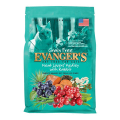 Evanger's Grain-Free Meat Lover's Medley with Rabbit Dry Cat Food 4.4-lb