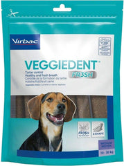 Virbac C.E.T. VeggieDent Fr3sh Dental Chews for Dogs Medium 30 Count