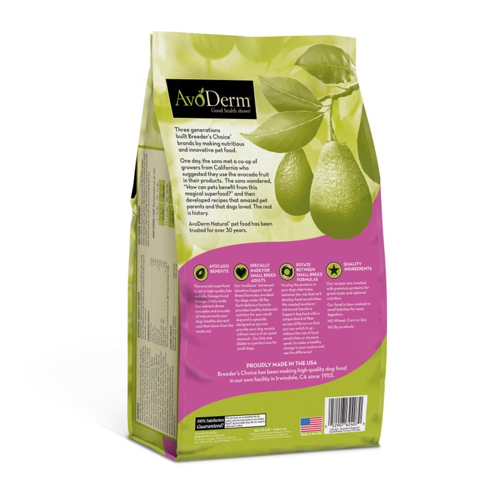 Image of AvoDerm Natural Advanced Sensitive Support Small Breed Turkey Formula Dry Dog Food 4-lb