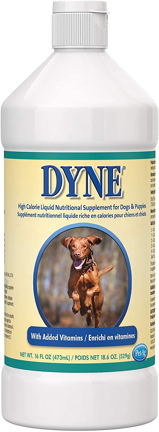 PetAg Dyne High Calorie Liquid Nutritional Supplement for Dogs & Puppies Vanilla 16-oz