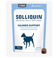 Nutramax Solliquin Soft Chew Calming Behavioral Health Supplement for Dogs 75 Count Large