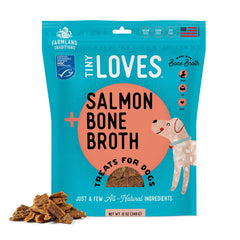 Farmland Traditions Tiny Loves Jerky Dog Treats Salmon with Bone Broth 12-oz