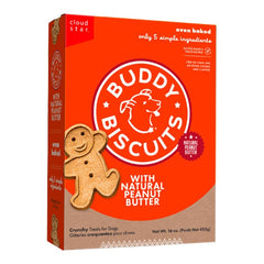 Cloud Star Buddy Biscuits Crunchy  Dog Treats with Natural Peanut Butter 16-oz