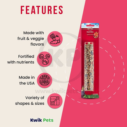 Kaytee Treat Stick Fruit and Veggie Flavor Cockatiel, 4-oz, Kaytee