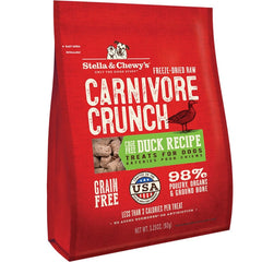 Stella & Chewy's Freeze-Dried Raw Carnivore Crunch Dog Treats Cage-Free Duck Recipe 3.25-oz