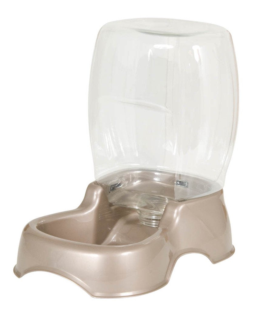 Petmate Pet Cafe Automatic Dog & Cat Gravity Water Dispenser Pearl Tan Small