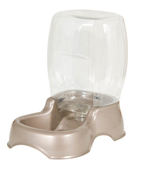 Petmate Pet Cafe Automatic Dog & Cat Gravity Water Dispenser Pearl Tan Small, Kwik Pets