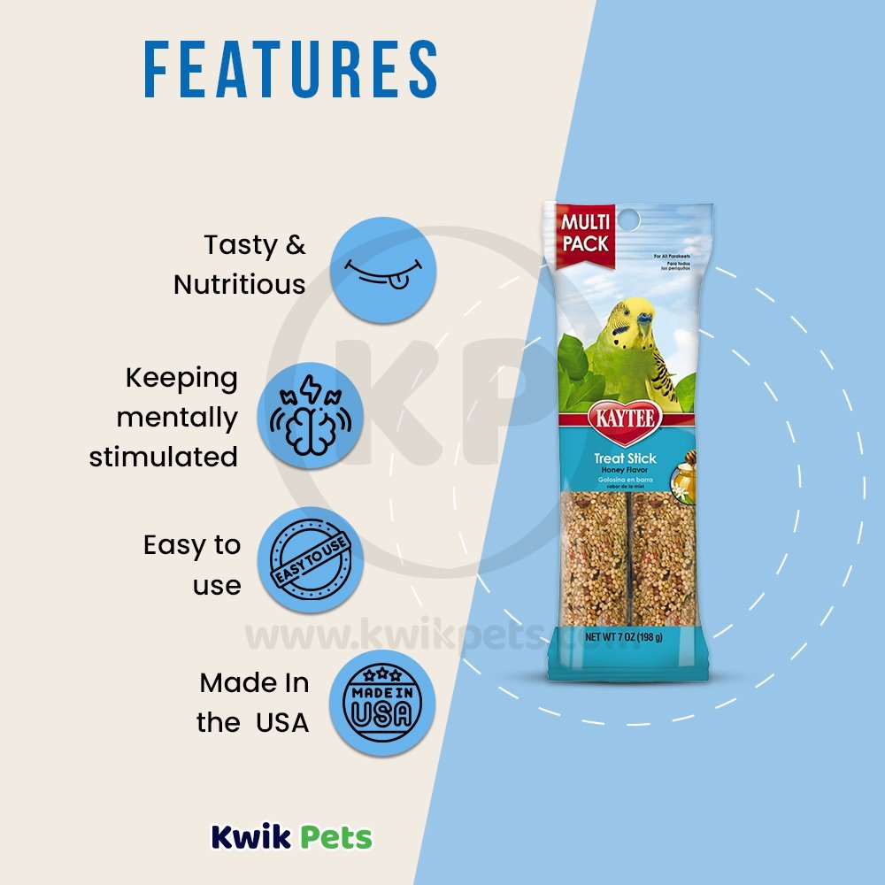 Kaytee Treat Stick Honey Flavor -- Parakeet 7-oz, Kaytee