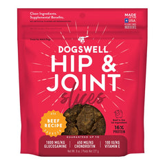 Dogswell Hip & Joint Slices Adult Dog Treats Beef 8-oz
