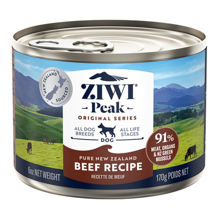 ZIWI Peak Canned Wet Dog Food Beef 6-oz