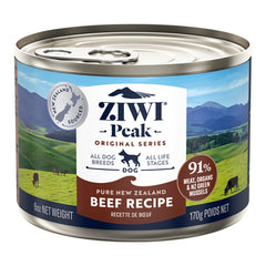 ZIWI Peak Canned Wet Dog Food Beef 6-oz