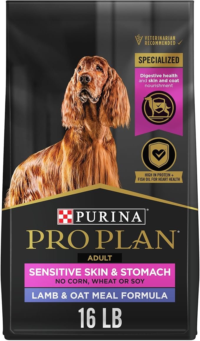 Purina Pro Plan Adult Sensitive Skin & Stomach Dry Dog Food Lamb & Oat Meal Formula 16-lb