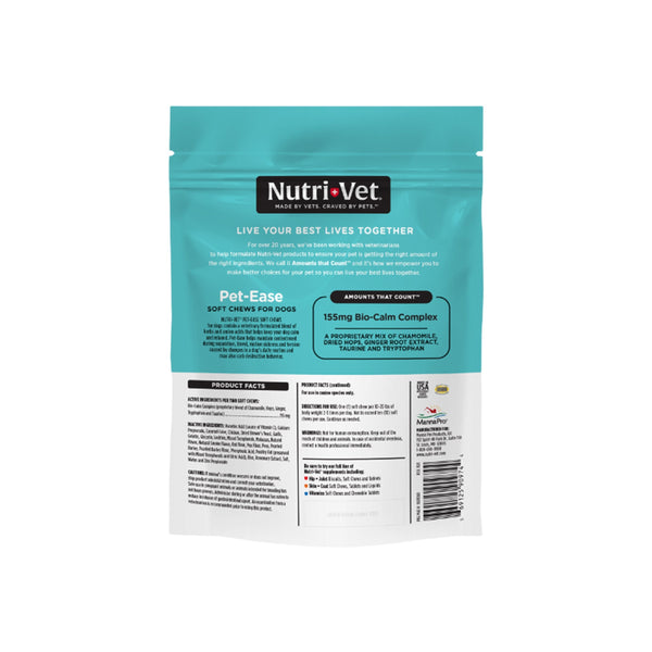 Nutri-Vet Pet-Ease soft Chews for Dogs, 6oz, Nutri-Vet