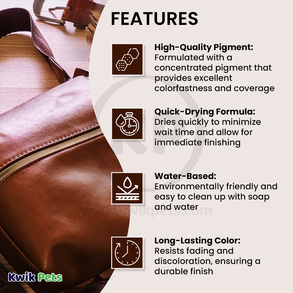 Fiebing’s Leather Dye Dark Brown 4-oz, Kwik Pets